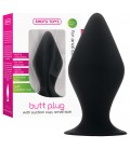 BUTT PLUG WITH SUCTION CUP BLACK SMALL