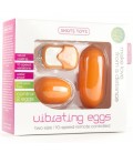 CONJUNTO DE HUEVOS VIBRADORES VIBRATING EGGS NARANJA