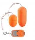 CONJUNTO DE HUEVOS VIBRADORES VIBRATING EGGS NARANJA