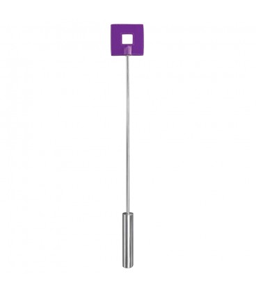 FUSTA OUCH! LEATHER SQUARE TIPPED METAL CROP MORADA