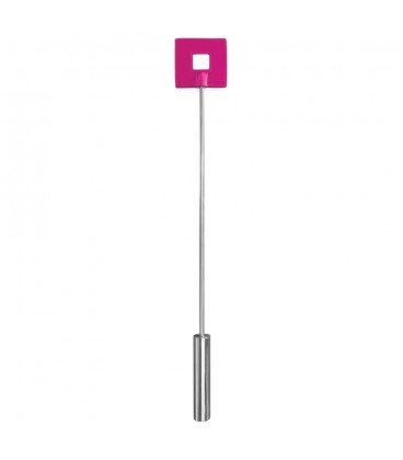 CHIBATA OUCH! LEATHER SQUARE TIPPED METAL CROP ROSA
