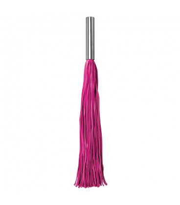 OUCH! LEATHER WHIP METAL PINK