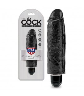 KING COCK VIBRATING STIFFY 6” REALISTIC VIBRATOR BLACK