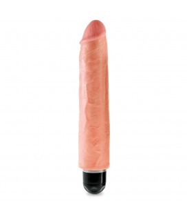 KING COCK VIBRATING STIFFY 10” REALISTIC VIBRATOR WHITE