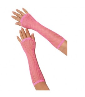 FISHNET GLOVES PINK