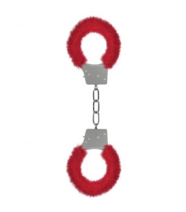 ALGEMAS COM PELUCHE BEGINNER'S FURRY HANDCUFFS VERMELHAS