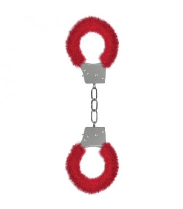 BEGINNER'S FURRY HANDCUFFS RED