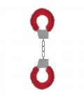 BEGINNER'S FURRY HANDCUFFS RED