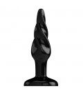 BOTTOM LINE MODEL 5 7” RUBBER BUTT PLUG BLACK