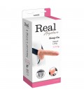 STRAP-ON HUECO CON TESTICULOS REAL RAPTURE AIR FEELING 8" BLANCO