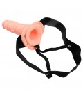 REAL RAPTURE AIR FEELING 8" HOLLOW STRAP-ON WITH SCROTUM WHITE