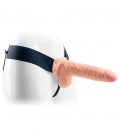 REAL RAPTURE AIR FEELING 8" HOLLOW STRAP-ON WITH SCROTUM WHITE