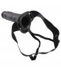 REAL RAPTURE AIR FEELING 8" HOLLOW STRAP-ON WITH SCROTUM BLACK