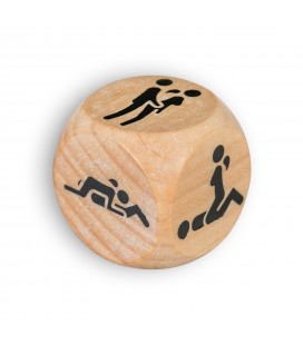 WOODEN DICE WITH SEX POSITIONS