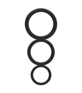 ROUND COCK RING SET BLACK