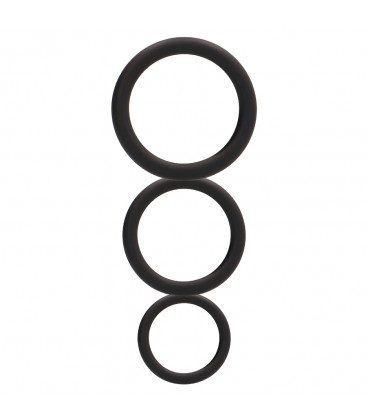 ROUND COCK RING SET BLACK