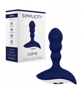 SIMPLICITY CAINE RECHARGEABLE ANAL VIBRATOR BLUE