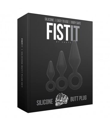 FIST IT 3 BUTT PLUGS KIT BLACK