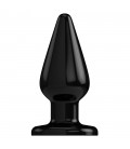 BOTTOM LINE MODEL 2 6” RUBBER BUTT PLUG BLACK