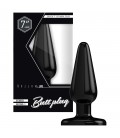 BOTTOM LINE MODEL 1 7” RUBBER BUTT PLUG BLACK