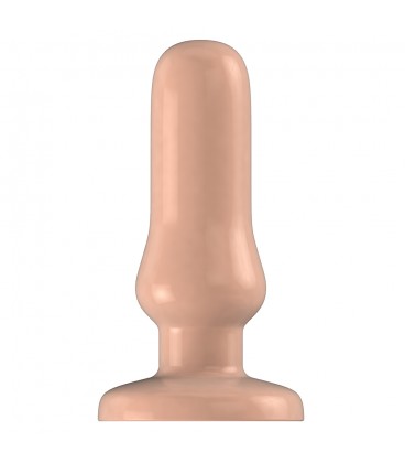 BOTTOM LINE MODEL 4 6” RUBBER BUTT PLUG FLESH