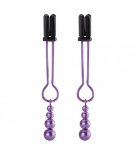 PINZAS PARA PEZONES OUCH! TEASING NIPPLE CLAMPS MORADAS