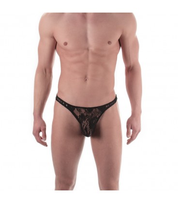 GOODFELLAS LACE THONG BLACK