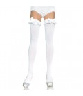 WHITE THIGH HIGHS WITH BOWS