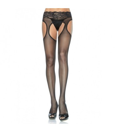 LACE GARTER BELT EFFECT PANTYHOSE 