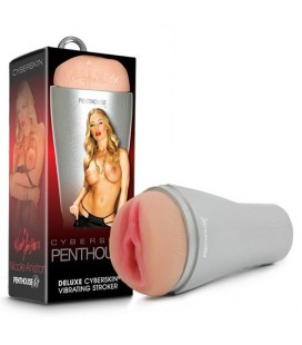 MASTURBADOR CON VIBRACIÓN DELUXE CYBERSKIN PENTHOUSE PET NICOLE ANISTON