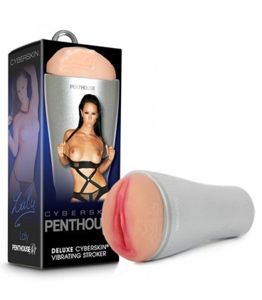 MASTURBADOR CON VIBRACIÓN DELUXE CYBERSKIN PENTHOUSE PET LALY