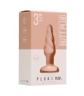 PLUG ANAL EM BORRACHA PLUG & PLAY 3” FLESH