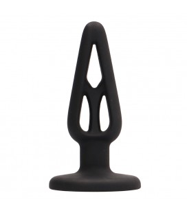 PLUG ANAL EM SILICONE PLUG & PLAY 4” PRETO