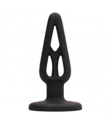 PLUG ANAL EM SILICONE PLUG & PLAY 4” PRETO