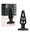 PLUG ANAL EM SILICONE PLUG & PLAY 4” PRETO