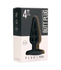 PLUG ANAL EM SILICONE PLUG & PLAY 4” PRETO