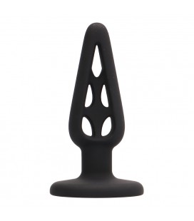 PLUG ANAL EM SILICONE PLUG & PLAY 4” PRETO