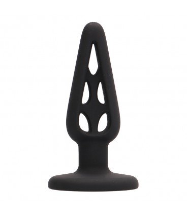 PLUG ANAL EM SILICONE PLUG & PLAY 4” PRETO