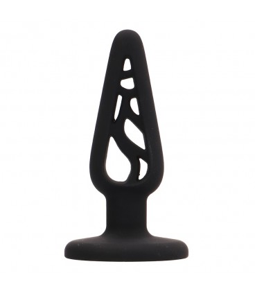 PLUG ANAL EN SILICONA PLUG & PLAY 4” NEGRO