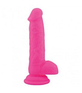 DILDO EM SILICONE REAL SAFE ROD LARGE ROSA