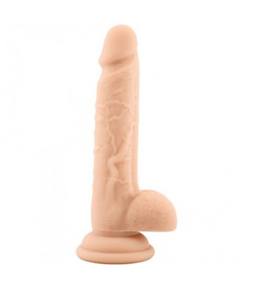 DILDO EM SILICONE REAL SAFE ROD SLIM BRANCO