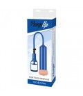 PUSH TOUCH SENSE PENIS PUMP WITH STROKER BLUE