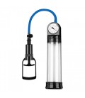 PRESSURE TOUCH PUSH PENIS PUMP WITH GAUGE CLEAR