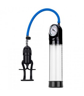 PRESSURE TOUCH FINGER PENIS PUMP WITH GAUGE CLEAR