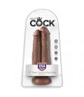 DILDO REALÍSTICO KING COCK 7” TWO COCKS ONE HOLE CASTANHO