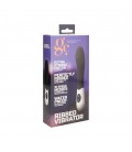 GC RIBBED SILICONE VIBRATOR BLACK