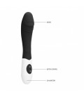 GC RIBBED SILICONE VIBRATOR BLACK