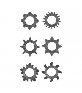 GC 6 COCK RING SET BLACK