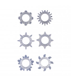 GC 6 COCK RING SET CLEAR