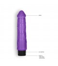 GC 8" THICK REALISTIC DILDO VIBE PURPLE